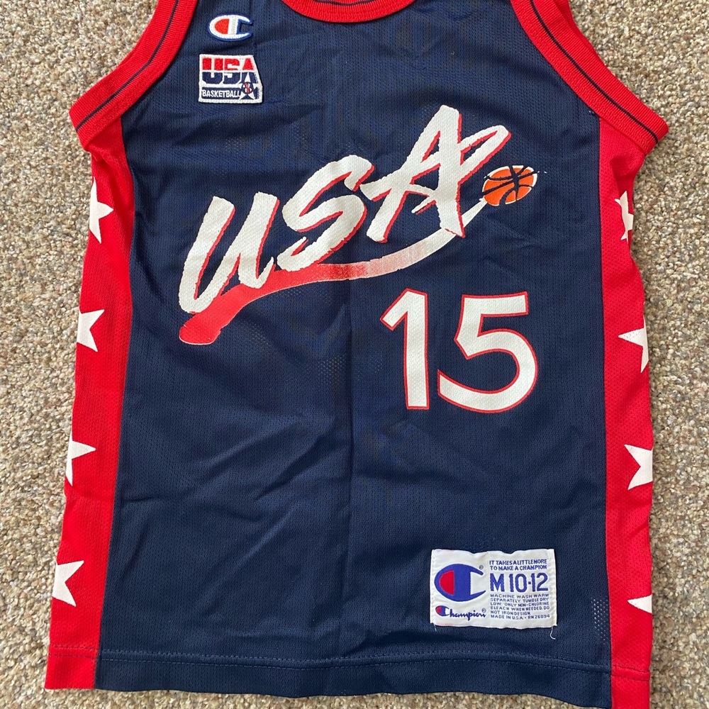 Champion USA Dream Team Jersey Olajuwon size Youth M 10-12